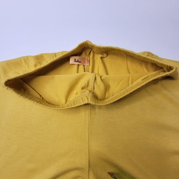 YELLOW Stretchy Leggings Pants  Size Small or Medium - Picture 5 of 6